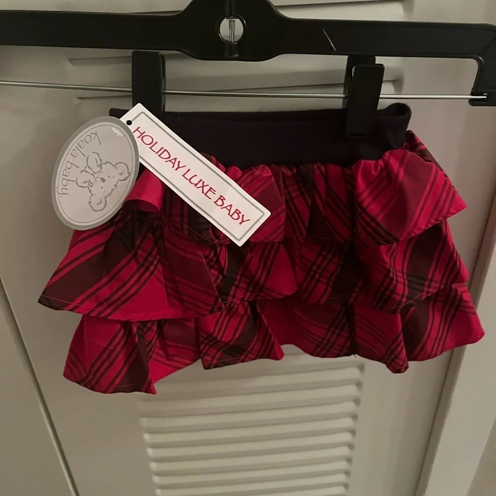Koala Kids Holiday Luxe Baby Plaid Christmas Skirt NWT 6-9 Months
